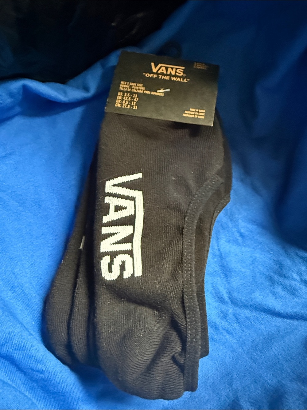 Vans Black Low-Cut No-Show Socks with White Logo